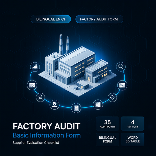Factory Audit & Supplier Evaluation Form Template (Word / DOCX)