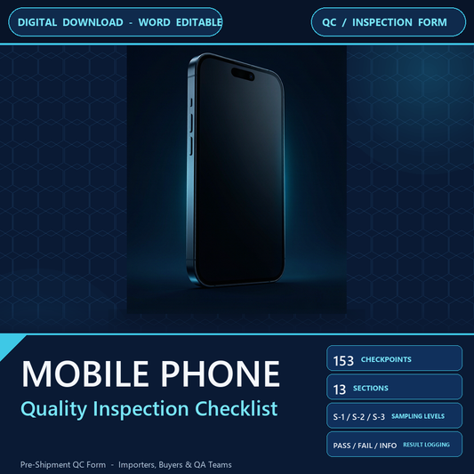 Mobile Phone Quality Control Checklist Template